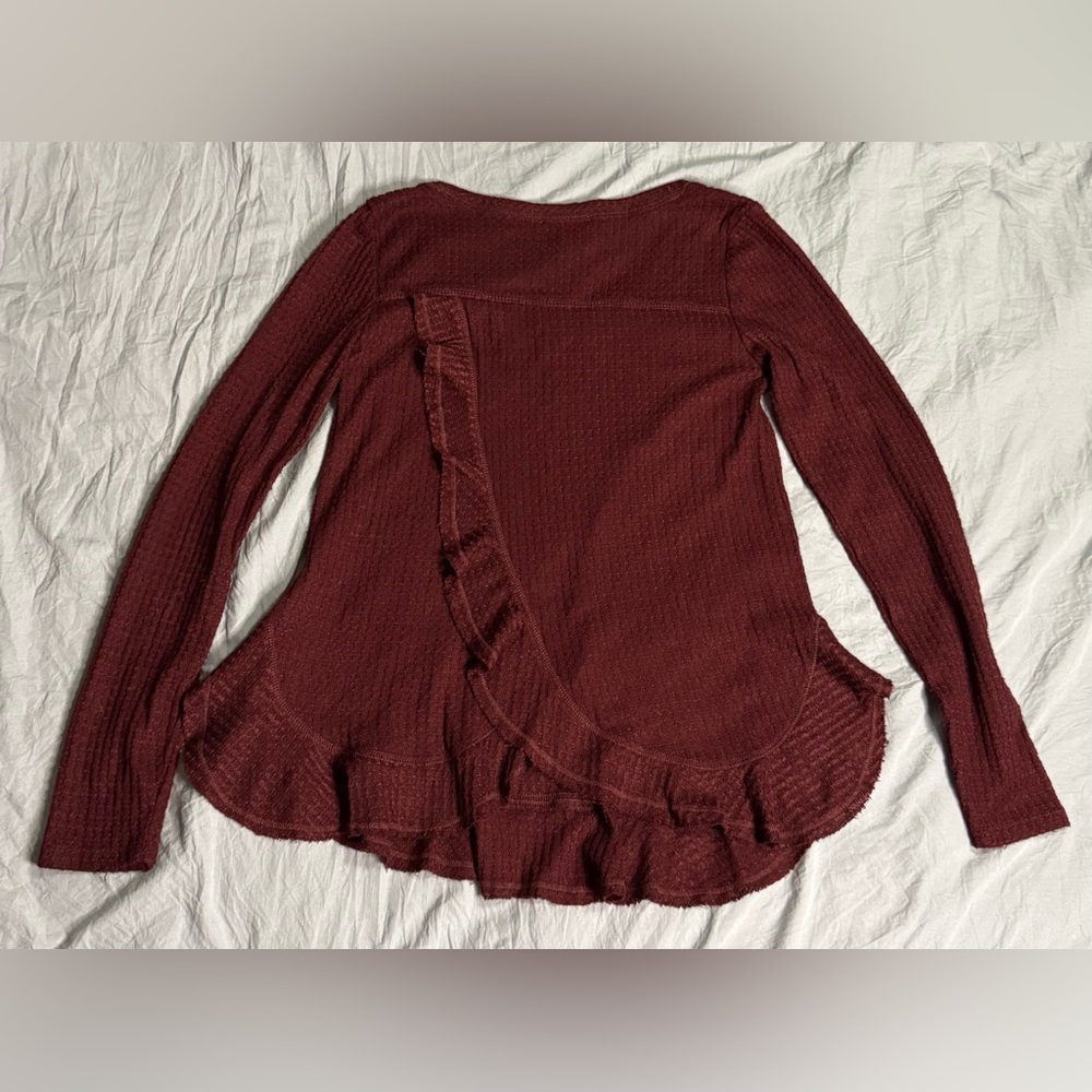 Saturday Sunday By Anthropologie Women’s Tulip Back Sweater XS Waffle Knit - Picture 8 of 11